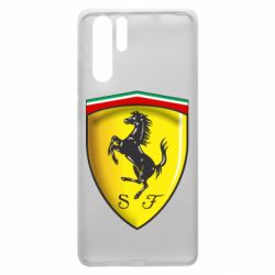 Чехол для Huawei P30 Pro Ferrari 3D Logo - PrintSalon