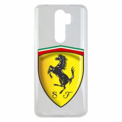 Чехол для Xiaomi Redmi Note 8 Pro Ferrari 3D Logo - PrintSalon