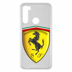 Чехол для Xiaomi Redmi Note 8 Ferrari 3D Logo - PrintSalon