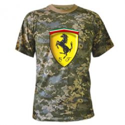 Камуфляжная футболка Ferrari 3D Logo - PrintSalon