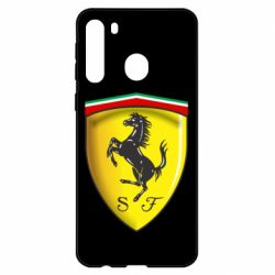 Чехол для Samsung A21 Ferrari 3D Logo - PrintSalon