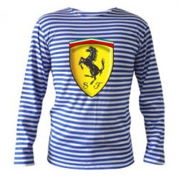 Тельняшка с длинным рукавом Ferrari 3D Logo - PrintSalon