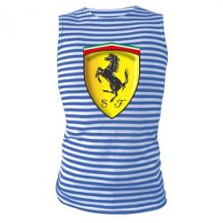 Майка-тельняшка Ferrari 3D Logo - PrintSalon