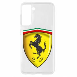 Чехол для Samsung S21 Ferrari 3D Logo - PrintSalon