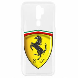 Чехол для Oppo A5/A9 2020 Ferrari 3D Logo - PrintSalon