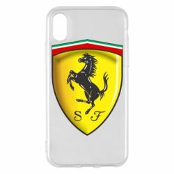 Чехол для iPhone X/Xs Ferrari 3D Logo - PrintSalon