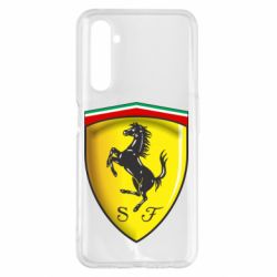 Чехол для Realme 6 Pro Ferrari 3D Logo - PrintSalon
