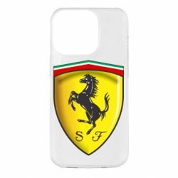 Чехол для iPhone 14 Pro Ferrari 3D Logo - PrintSalon