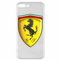 Чехол для iPhone 7 Plus Ferrari 3D Logo - PrintSalon