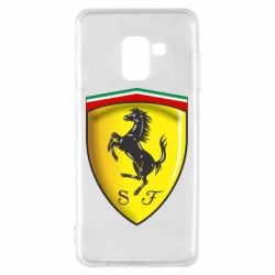 Чехол для Samsung A8 2018 Ferrari 3D Logo - PrintSalon