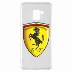 Чехол для Samsung A8+ 2018 Ferrari 3D Logo - PrintSalon