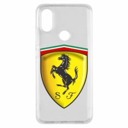 Чехол для Xiaomi Mi A2 Ferrari 3D Logo - PrintSalon