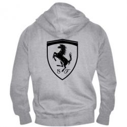 Мужское худи на молнии Ferrari horse-PrintSalon Мужское худи на молнии Ferrari horse