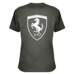 Камуфляжная футболка Ferrari horse - PrintSalon