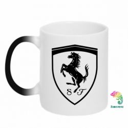 Чашка-хамелеон Ferrari horse - PrintSalon