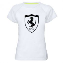 Женская футболка для спорта Ferrari horse - PrintSalon