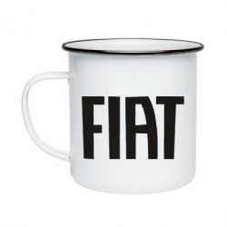Кружка эмалированная Fiat Letters - PrintSalon