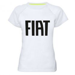 Женская футболка для спорта Fiat Letters - PrintSalon
