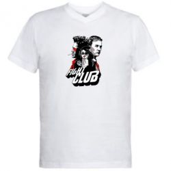 Мужская футболка  с V-образным вырезом Fight Club Fan Art - PrintSalon