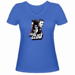 Женская футболка с V-образным вырезом Fight Club Fan Art - PrintSalon