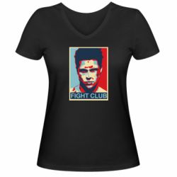 Женская футболка с V-образным вырезом Fight Club Tyler Durden