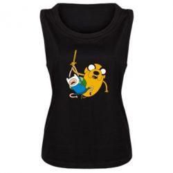 Женская майка Фин и Джейк "Атака" - PrintSalon