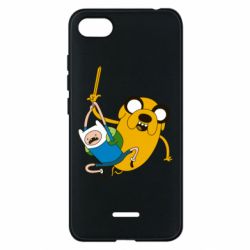 Чехол для Xiaomi Redmi 6A Фин и Джейк "Атака" - PrintSalon