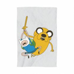 Полотенце с принтом Фин и Джейк "Атака" - PrintSalon