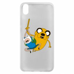 Чехол для Xiaomi Redmi 7A Фин и Джейк "Атака" - PrintSalon