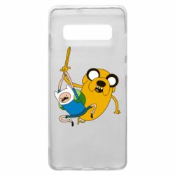 Чехол для Samsung S10+ Фин и Джейк "Атака" - PrintSalon
