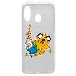 Чехол для Samsung A40 Фин и Джейк "Атака" - PrintSalon