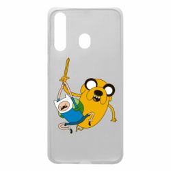 Чехол для Samsung A60 Фин и Джейк "Атака" - PrintSalon