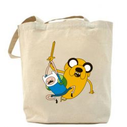 Эко-сумка Фин и Джейк "Атака" - PrintSalon