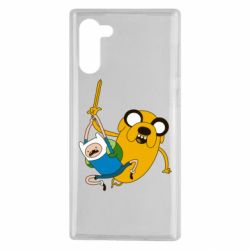 Чехол для Samsung Note 10 Фин и Джейк "Атака" - PrintSalon