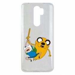 Чехол для Xiaomi Redmi Note 8 Pro Фин и Джейк "Атака" - PrintSalon