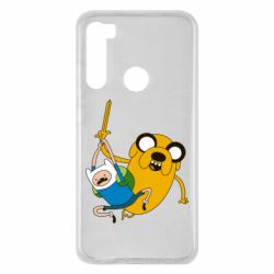 Чехол для Xiaomi Redmi Note 8 Фин и Джейк "Атака" - PrintSalon