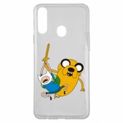 Чехол для Samsung A20s Фин и Джейк "Атака" - PrintSalon