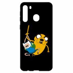 Чехол для Samsung A21 Фин и Джейк "Атака" - PrintSalon