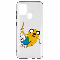 Чехол для Samsung A21s Фин и Джейк "Атака" - PrintSalon