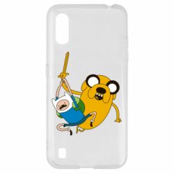 Чехол для Samsung A01/M01 Фин и Джейк "Атака" - PrintSalon