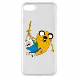 Чехол для iPhone 7 Фин и Джейк "Атака" - PrintSalon