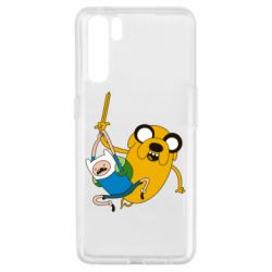 Чехол для Oppo A91/Reno3 Фин и Джейк "Атака" - PrintSalon