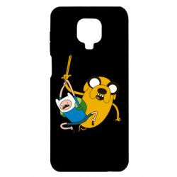 Чехол для Xiaomi Redmi Note 9S/9Pro/9Pro Max Фин и Джейк "Атака" - PrintSalon