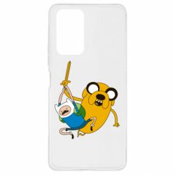 Чехол для Xiaomi Redmi Note 10 Pro Фин и Джейк "Атака" - PrintSalon