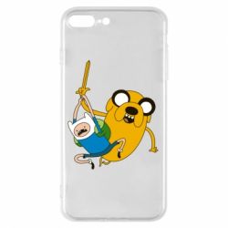 Чехол для iPhone 8 Plus Фин и Джейк "Атака" - PrintSalon