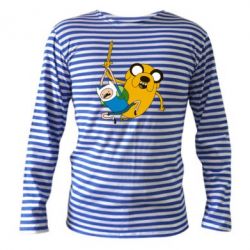 Тельняшка с длинным рукавом Фин и Джейк "Атака" - PrintSalon