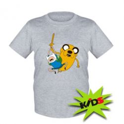 Детская футболка Фин и Джейк "Атака" - PrintSalon