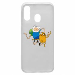 Чехол для Samsung A40 Фин и Джейк танцуют 2-PrintSalon Чехол для Samsung A40 Фин и Джейк танцуют 2