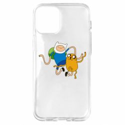 Чехол для iPhone 12 mini Фин и Джейк танцуют 2-PrintSalon Чехол для iPhone 12 mini Фин и Джейк танцуют 2
