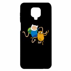 Чехол для Xiaomi Redmi Note 9S/9Pro/9Pro Max Фин и Джейк танцуют 2